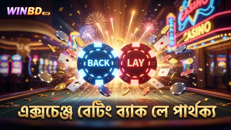 এক্সচেঞ্জ বেটিংয়ে ব্যাক এবং লে বেটের পার্থক্য স্পষ্ট করে তুলে ধরা হয়।